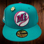 Seattle Mariners New Era Teal/Hot Pink Bottom With 30TH Anniversary Patch On Side 59FIFTY Fitted Hat