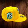 Oakland Athletics New Era Canary Yellow/Teal Bottom With 50TH Anniversary Patch On Side 59FIFTY Fitted Hat