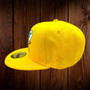 Oakland Athletics New Era Canary Yellow/Teal Bottom With 50TH Anniversary Patch On Side 59FIFTY Fitted Hat