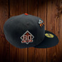 San Francisco Giants New Era Charcoal Gray/Black Bill And Orange Bottom With 60TH Anniversary Patch On Side 59FIFTY Fitted Hat