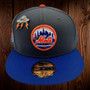 New York Mets New Era Charcoal Gray/Royal Blue Bill And Orange Bottom With 1964 All-Star Game Patch On Side 59FIFTY Fitted Hat