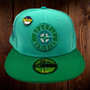 Seattle Mariners New Era Mint/Kelly Green Bill And Teal Bottom With 25TH Anniversary Patch On Side 59FIFTY Fitted Hat