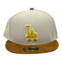 Los Angeles Dodgers New Era Cream/Brown With Corduroy Visor 59FIFTY Fitted Hat