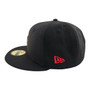 Los Angeles Dodgers New Era All Black Red Outline And Gray Bottom 59FIFTY Fitted Hat