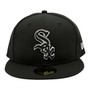 Chicago White Sox New Era Black And White Outline 59FIFTY Fitted Hat