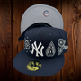 New York Yankees New Era Navy/Gray Bottom With Bandanna Print Over 59FIFTY Fitted Hat