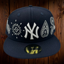 New York Yankees New Era Navy/Gray Bottom With Bandanna Print Over 59FIFTY Fitted Hat