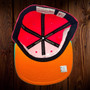 San Antonio Spurs Mitchell & Ness Hot Pink/Teal Bill and Orange Bottom With 35th Anniversary Fitted Hat