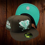 Oakland Athletics New Era Chocolate Mint Ice Cream All Walnut/Clear Mint Bottom With 40TH Anniversary Patch On Side 59FIFTY Fitted Hat