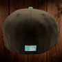 Oakland Athletics New Era Chocolate Mint Ice Cream All Walnut/Clear Mint Bottom With 40TH Anniversary Patch On Side 59FIFTY Fitted Hat