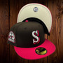 Seattle Mariners New Era Neapolitan Ice Cream Pack Walnut/Hot Pink And Cream Bottom With 30th Anniversary Side Patch 59FIFTY Fitted Hat