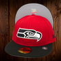 Seattle Seahawks New Era Red/Black Bill And Gray Bottom 59FIFTY Fitted Hat
