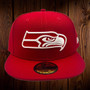Seattle Seahawks New Era All Red With Gray Bottom 59FIFTY Fitted Hat