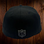 Seattle Seahawks New Era Black With Dark Gray Basic Team Logo 59FIFTY Fitted Hat