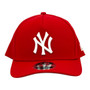 New York Yankees New Era Red With White Logo 9FORTY M-Crown A-Frame Adjustable Snapback Hat