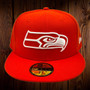 Seattle Seahawks New Era All Orange With Gray Bottom 59FIFTY Fitted Hat
