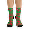 Striped "Right & Left Rudder" Polyester/Nylon Stretch Socks