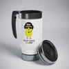 14oz. "Pilot Chick" Stainless Steel Travel Mug with Handle