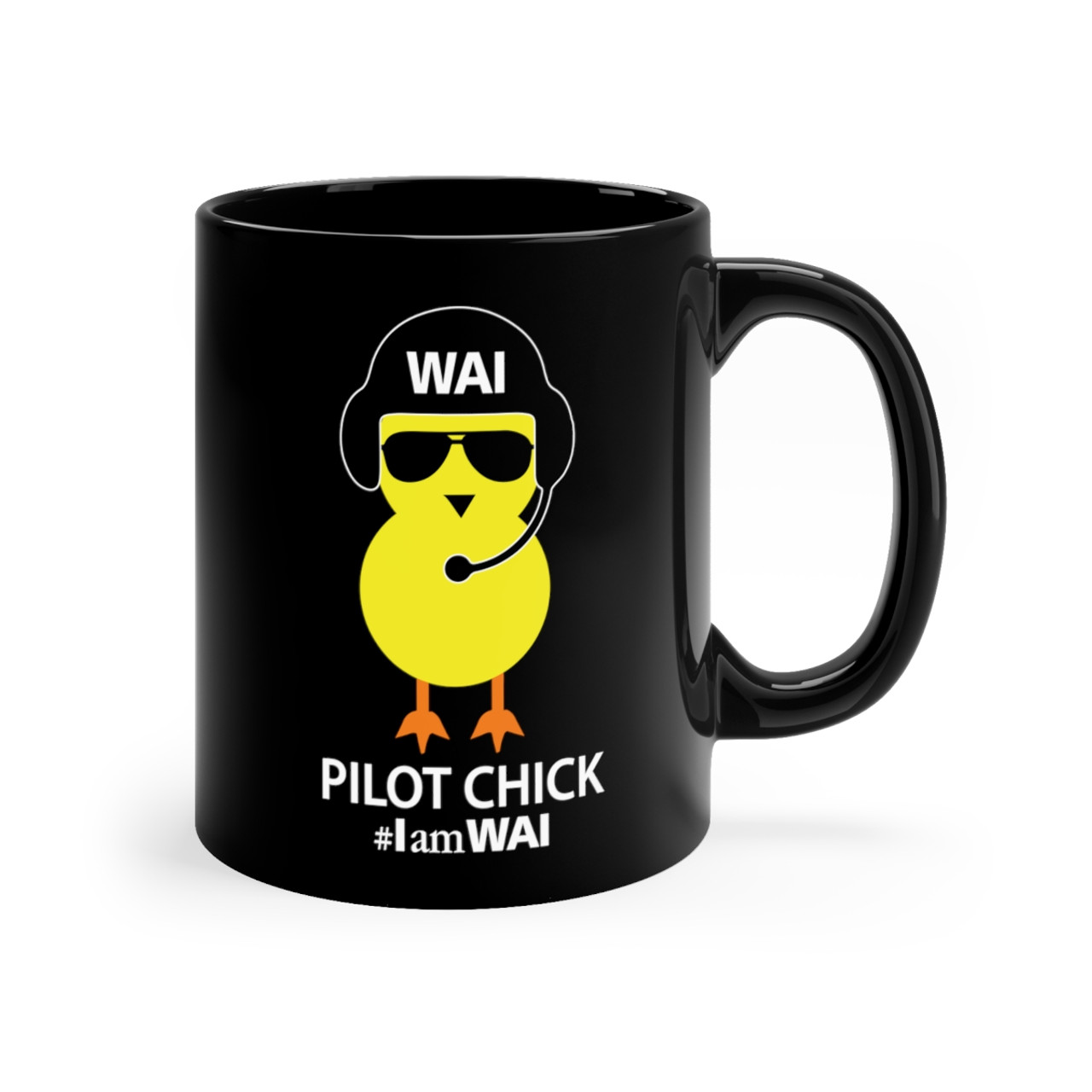 14oz. Pilot Chick Stainless Steel Travel Mug with Handle