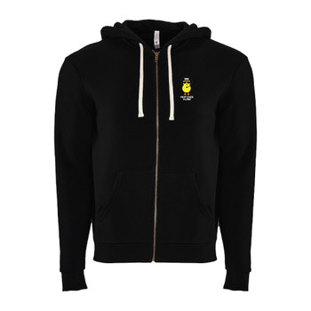 Unisex Heather Black Full Zip Hood Sweat