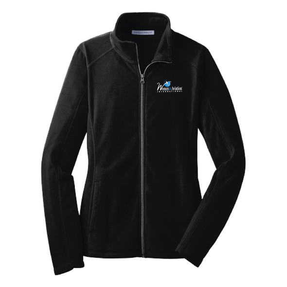 Ladies Black Full-Zip Polyester Fleece Jacket Ladies Black Full-Zip Polyester Fleece Jacket