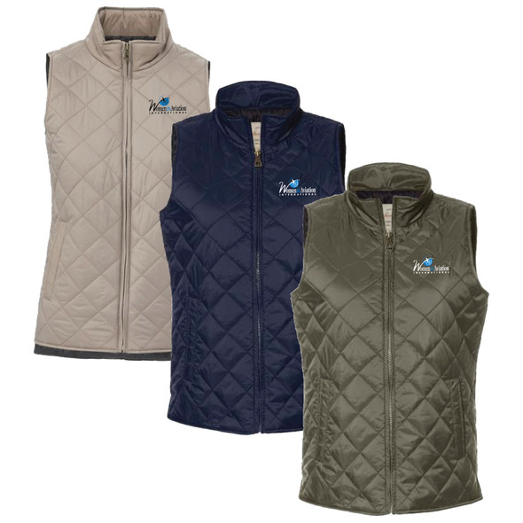 Ladies Nylon Vintage Diamond Quilt Vest Ladies Nylon Vintage Diamond Quilt Vest