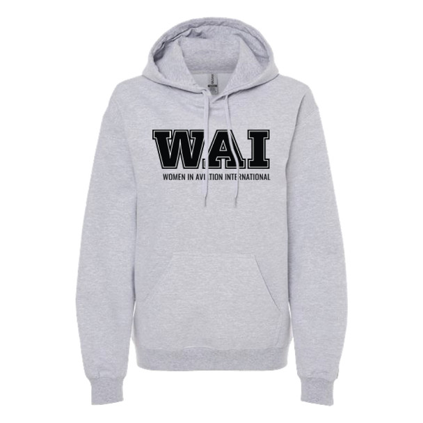 Unisex "WAI Collegiate" Sport Gray Hood Sweatshirt