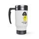 14oz. "Pilot Chick" Stainless Steel Travel Mug with Handle