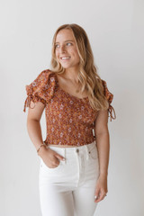Autumn Smocked Top