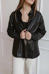 Kiss & Tell Leather Shacket