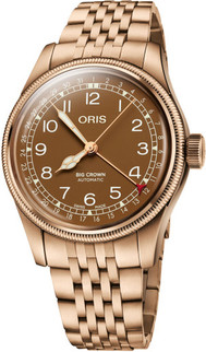 oris brown bronze big crown pointer date mens watch 01 754 7741 3166-07 8 20 01