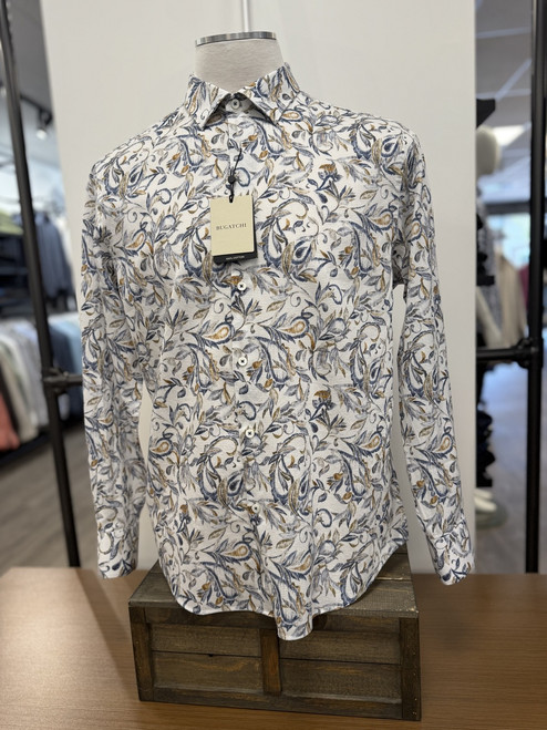 BUGATCHI JULIAN FLORAL PEACOCK