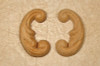 EMBOSSED WOOD APPLIQUE / ONLAY # 746 1 1/2 X 2 3/8 PAIR