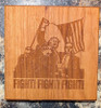 TRIVET HOT PLATE HARDWOOD  ENGRAVED TRUMP