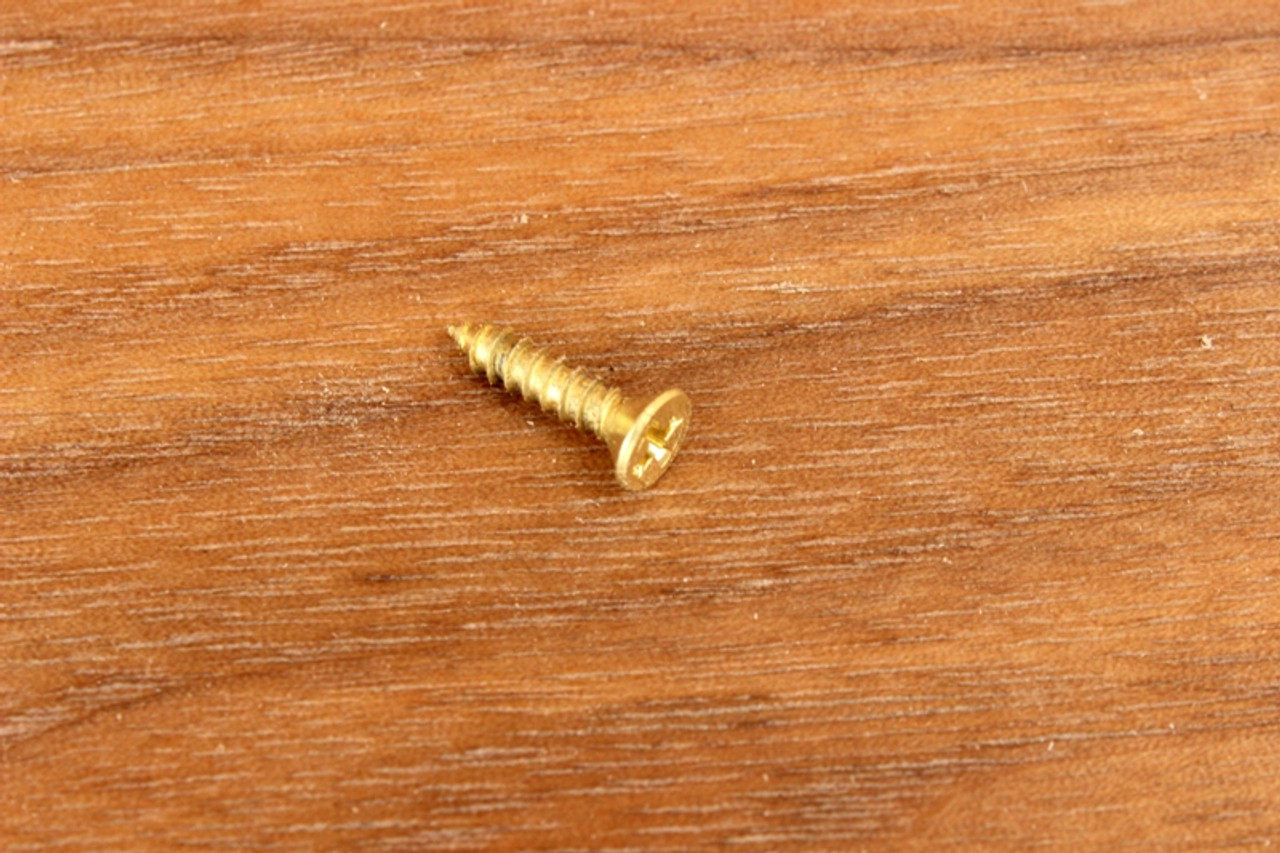 SCREW #4 BRASS FLAT 100 CT