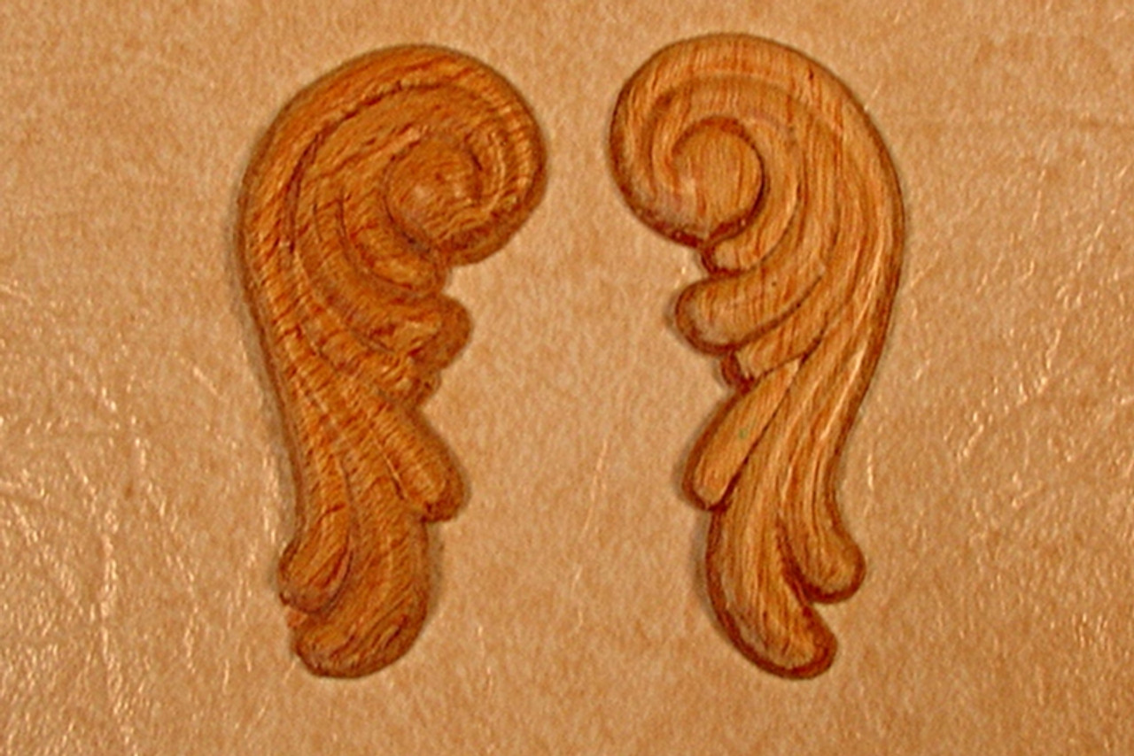 EMBOSSED WOOD APPLIQUE / ONLAY # 645 1 1/8 X 2 3/8 EACH