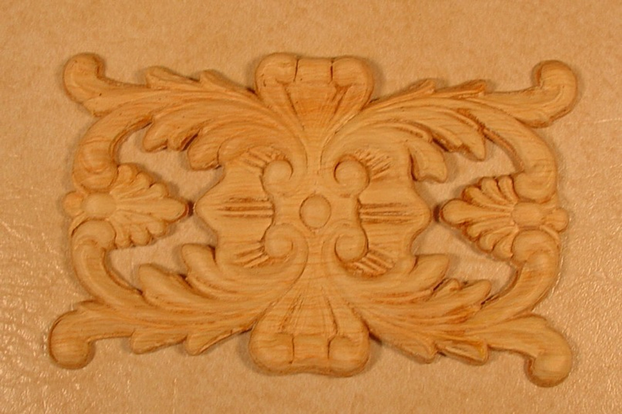 EMBOSSED WOOD APPLIQUE / ONLAY # 628 4 X 6 1/4