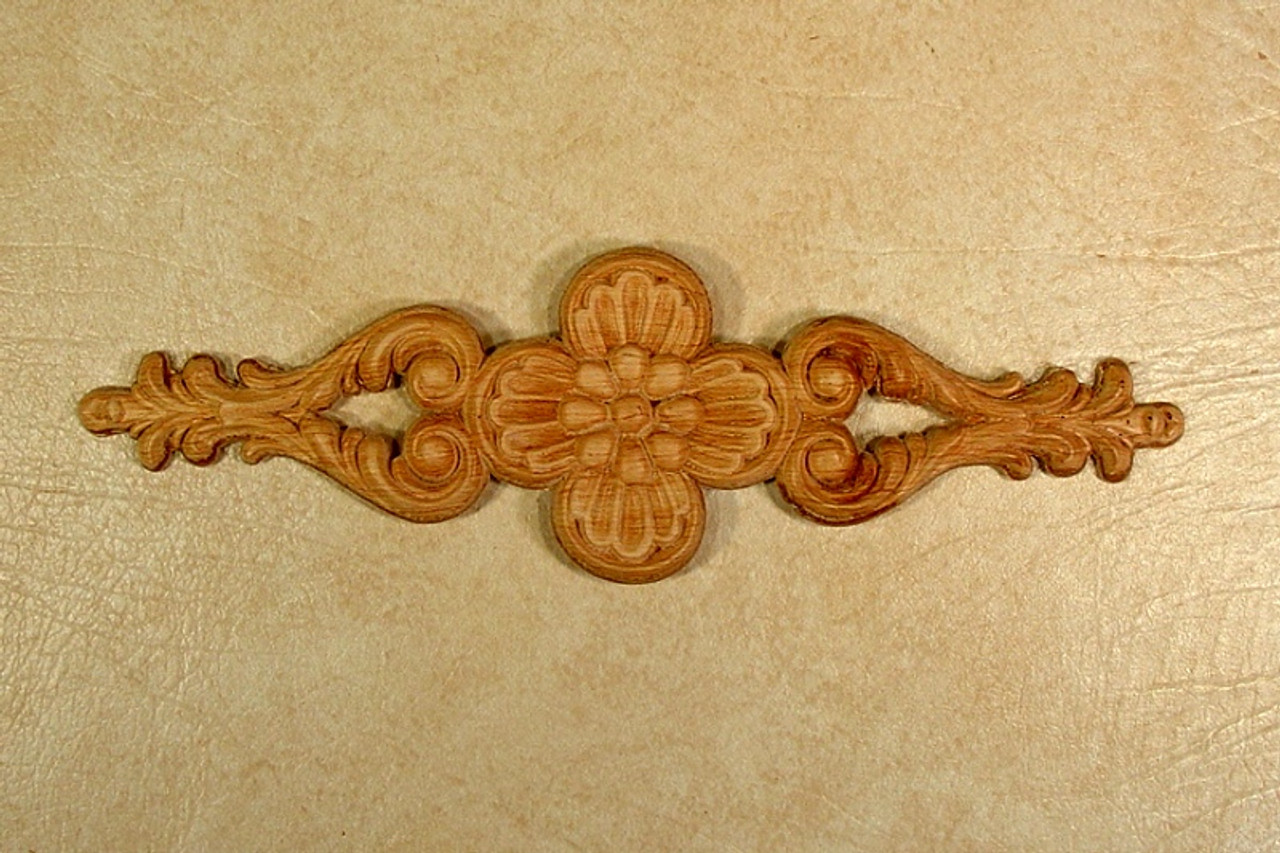 EMBOSSED WOOD APPLIQUE / ONLAY # 713 3 5/8 X 12