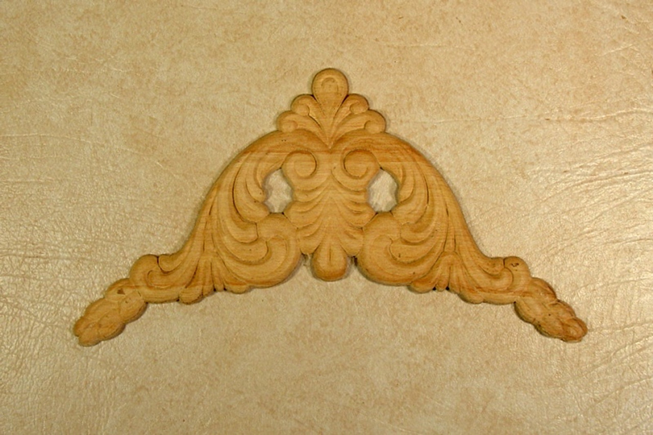 EMBOSSED WOOD APPLIQUE / ONLAY # 091 6 X 11 1/8