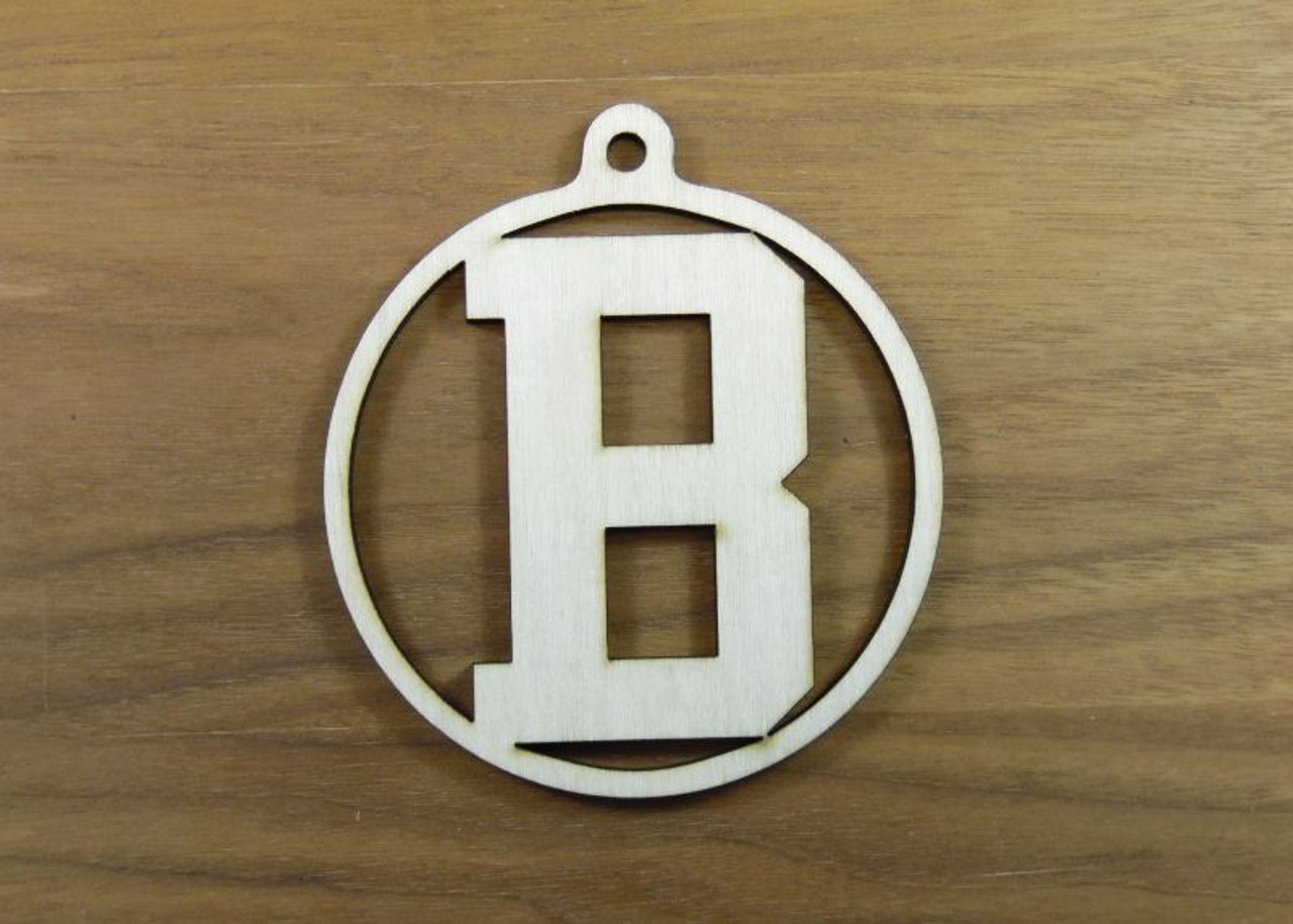 MONOGRAM LETTER ORNAMENT 4" TALL