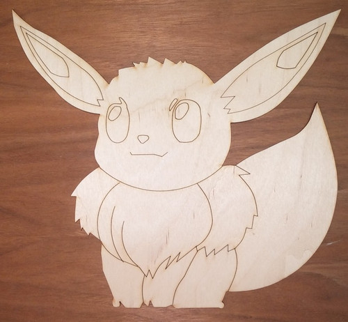 POKEMON EEVEE CUT OUT 1/8 x 10 x 10 3/4