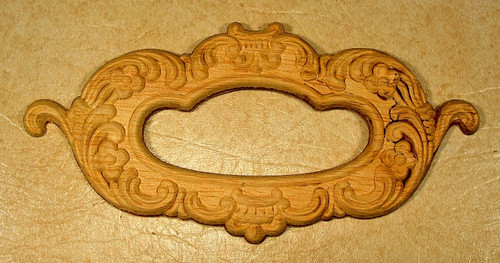 EMBOSSED WOOD APPLIQUE / ONLAY # 734 4 3/4 X 9 5/8