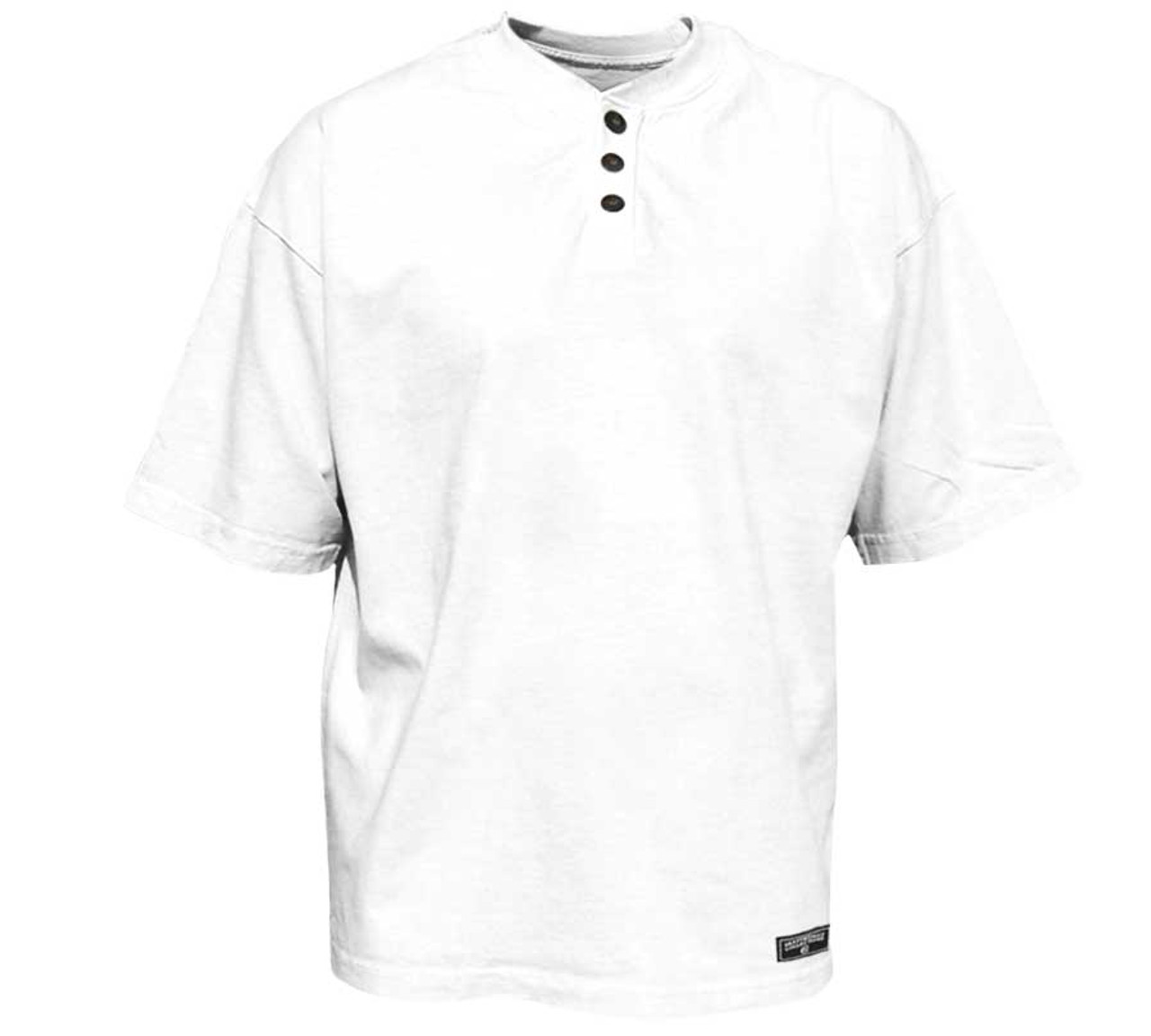 Mandarin Collar Polo Shirt | Multiple Colors White with Pocket / XL