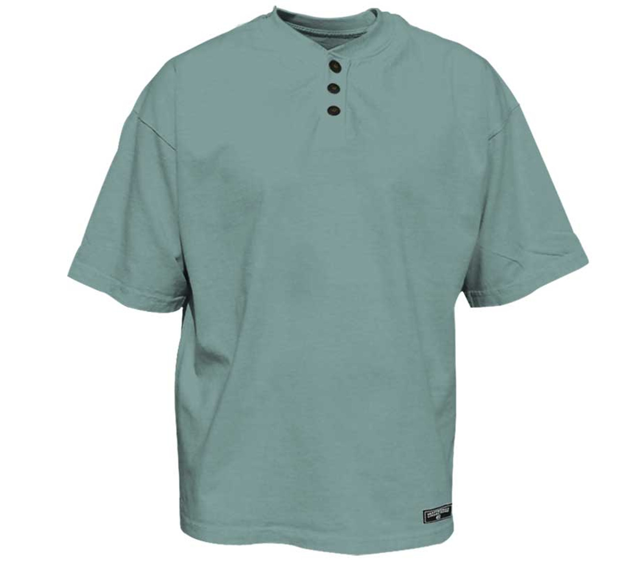 Heavyweight Henley Tee with Short Sleeves