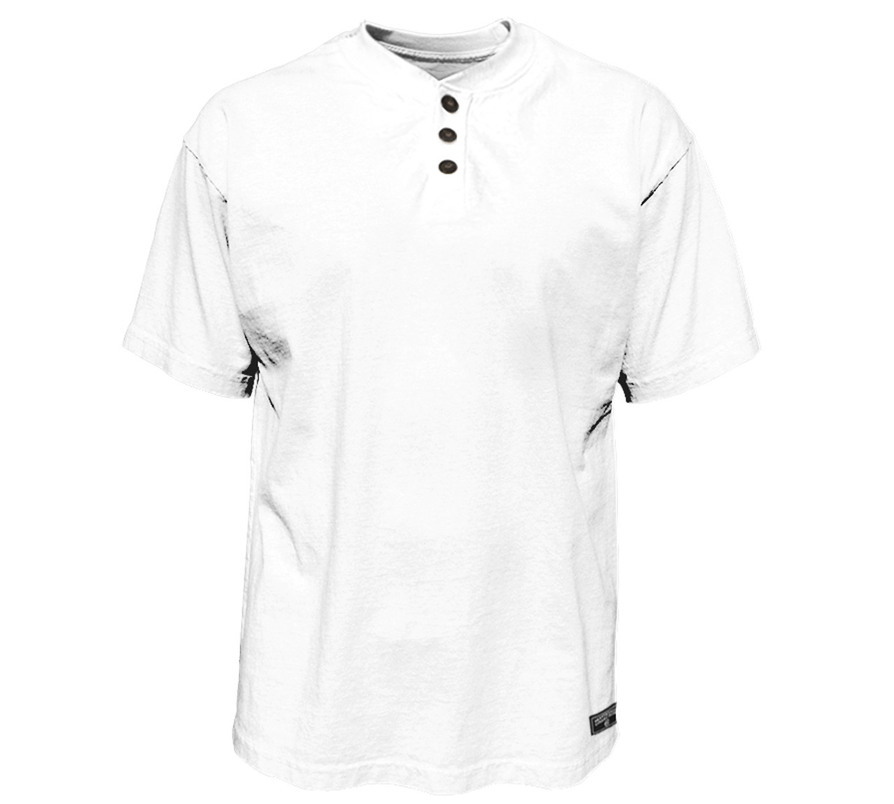 Mandarin Collar Polo Shirt | Multiple Colors White with Pocket / XL