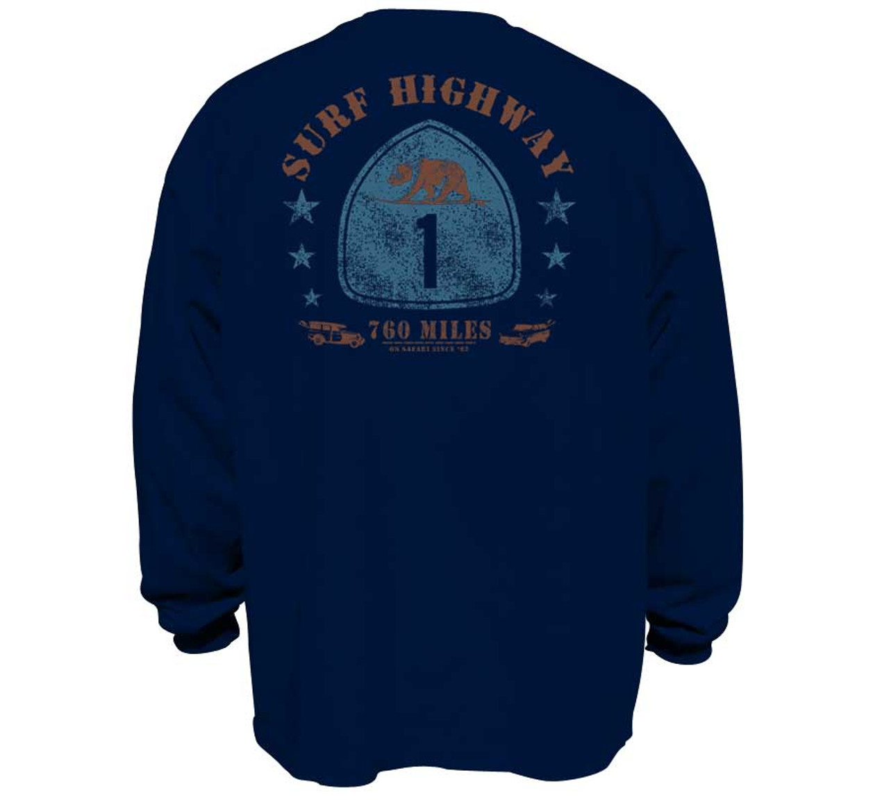 Highway 1 Heavy T-shirt for Men | Long Sleeve - HeavyTShirt.com