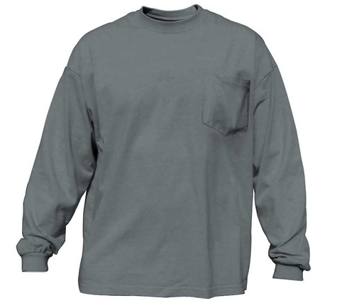 Heavy Duty Long Sleeve T-Shirts with Pocket | Thick Tee Shirts