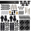 Bifold Barn Double Door Hardware Kit, Front Mount, with 5 ft. Rail