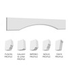 Valance Arched 54 W X 5-1/2 H X  D (Trimmable to 48 W) - Luna Timber by Fabuwood