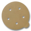 5" Abrasive Disc 180 Grit Gold PSA Disc w/Tab 5-Hole